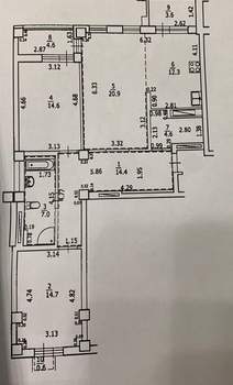 3-к квартира, вторичка, 93м2, 3/12 этаж
