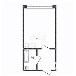 Студия квартира, вторичка, 23м2, 2/9 этаж