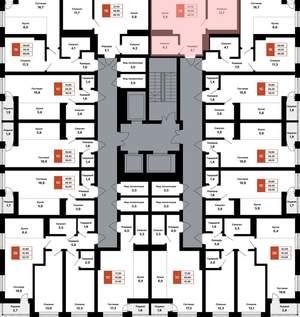 1-к квартира, вторичка, 41м2, 22/25 этаж