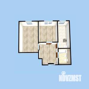 2-к квартира, вторичка, 45м2, 1/25 этаж