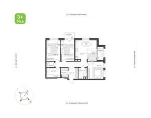 4-к квартира, вторичка, 94м2, 12/24 этаж