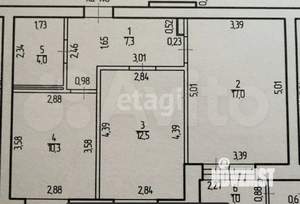 2-к квартира, вторичка, 56м2, 8/8 этаж
