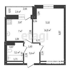 1-к квартира, вторичка, 32м2, 22/25 этаж