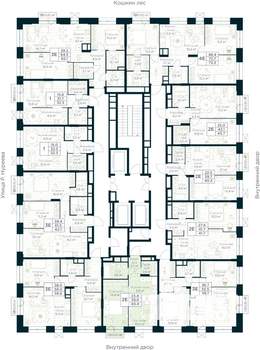 1-к квартира, строящийся дом, 40м2, 6/30 этаж