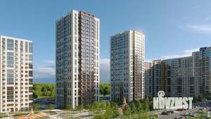2-к квартира, строящийся дом, 58м2, 6/25 этаж