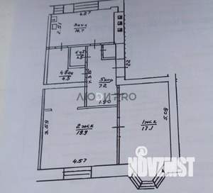 2-к квартира, вторичка, 61м2, 3/4 этаж