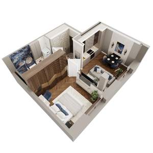 1-к квартира, вторичка, 41м2, 12/23 этаж