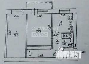 2-к квартира, вторичка, 44м2, 4/5 этаж