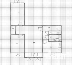 3-к квартира, вторичка, 59м2, 3/5 этаж