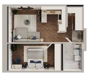 1-к квартира, вторичка, 47м2, 10/18 этаж