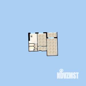 2-к квартира, вторичка, 46м2, 1/10 этаж
