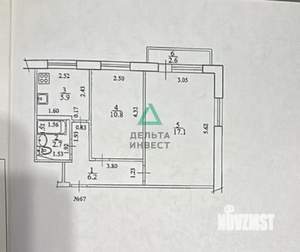 2-к квартира, вторичка, 43м2, 3/5 этаж