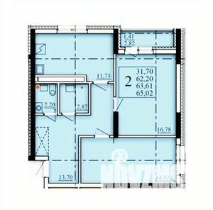 2-к квартира, строящийся дом, 64м2, 10/25 этаж