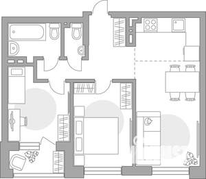 3-к квартира, строящийся дом, 68м2, 2/23 этаж
