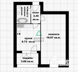 1-к квартира, вторичка, 34м2, 13/13 этаж