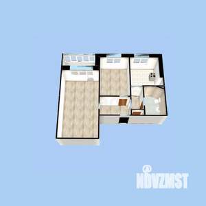 2-к квартира, вторичка, 46м2, 1/9 этаж