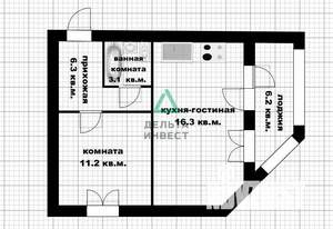 2-к квартира, вторичка, 37м2, 11/14 этаж