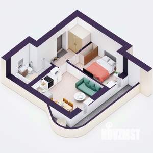 2-к квартира, вторичка, 42м2, 14/20 этаж
