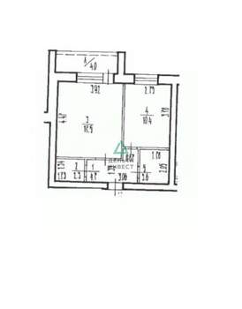 1-к квартира, вторичка, 43м2, 6/10 этаж