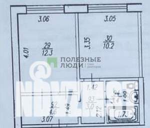 1-к квартира, вторичка, 34м2, 5/9 этаж