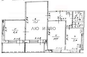 3-к квартира, вторичка, 57м2, 8/9 этаж