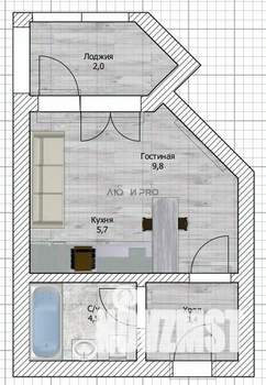 Студия квартира, вторичка, 26м2, 3/10 этаж