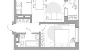 2-к квартира, вторичка, 43м2, 23/23 этаж