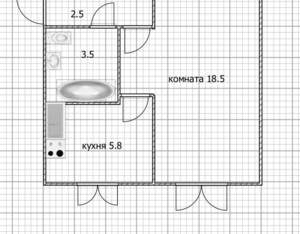 1-к квартира, вторичка, 30м2, 4/5 этаж
