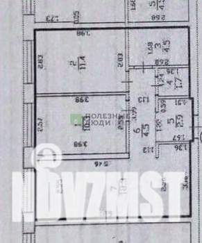 3-к квартира, вторичка, 65м2, 3/25 этаж