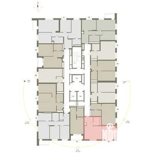 1-к квартира, вторичка, 42м2, 21/25 этаж