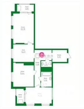 3-к квартира, вторичка, 88м2, 14/20 этаж