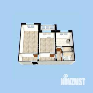 2-к квартира, вторичка, 55м2, 14/17 этаж