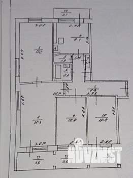 4-к квартира, вторичка, 86м2, 2/9 этаж