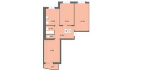 3-к квартира, вторичка, 84м2, 6/12 этаж