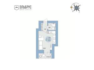 Студия квартира, вторичка, 24м2, 6/20 этаж