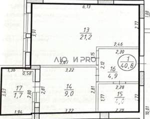 1-к квартира, вторичка, 41м2, 3/3 этаж