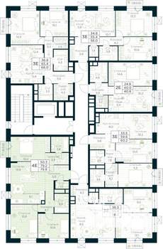 3-к квартира, строящийся дом, 80м2, 9/10 этаж
