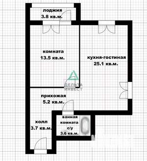2-к квартира, вторичка, 53м2, 15/19 этаж