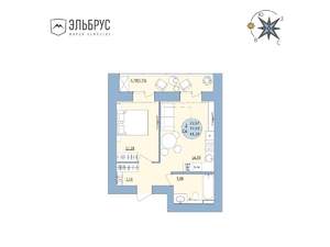 2-к квартира, вторичка, 41м2, 17/20 этаж