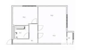 2-к квартира, вторичка, 50м2, 20/22 этаж