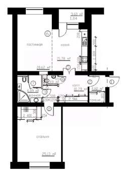 2-к квартира, вторичка, 85м2, 6/17 этаж