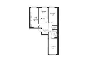 3-к квартира, строящийся дом, 86м2, 5/25 этаж