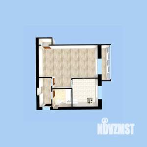 1-к квартира, вторичка, 32м2, 3/3 этаж