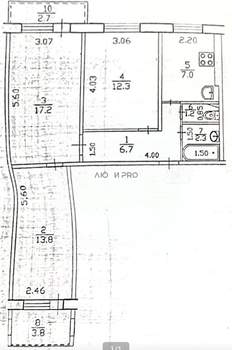 3-к квартира, вторичка, 60м2, 6/9 этаж