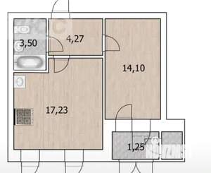 2-к квартира, вторичка, 42м2, 4/8 этаж