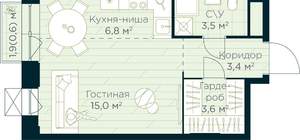 Студия квартира, вторичка, 33м2, 26/30 этаж