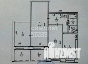 3-к квартира, вторичка, 56м2, 1/9 этаж