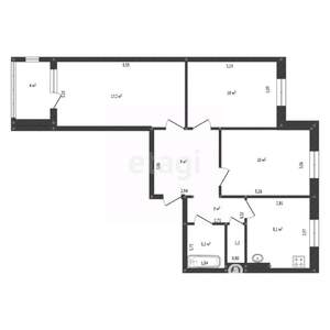 3-к квартира, вторичка, 64м2, 9/9 этаж