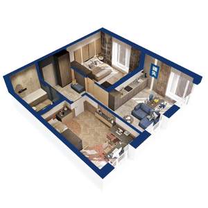 2-к квартира, вторичка, 64м2, 5/25 этаж