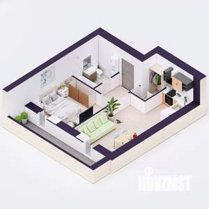 2-к квартира, вторичка, 43м2, 13/20 этаж
